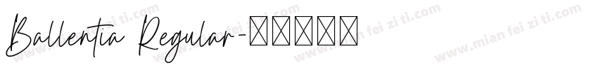 Ballentia Regular字体转换